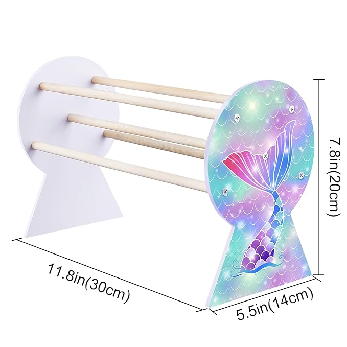 Basumee Hair Accessories Organizer - Headband Holder & Display for Girls' Hair Hoops & More - Room Decor