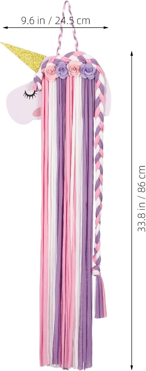 Unicorn Hairbow Holder and Hairclip Hanger - Hair Clips Headband Organizer Wall Hanging Decor