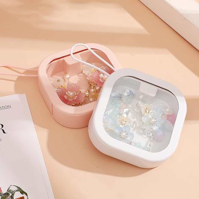 Luxshiny Hair Tie Box Organizer Clip Holder Hair Accessories Organizer Portable Storage Holder Easy to Clean Lanyard Design
