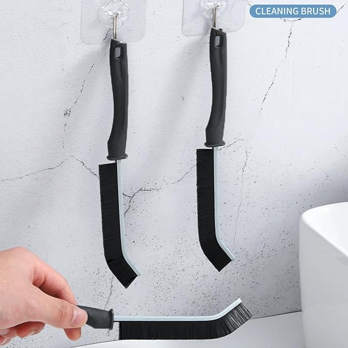 6-Piece Black Multi-Function Crevice Cleaning Brush Household Hard Bristle Narrow Brush Head Crevice Cleaning Tool