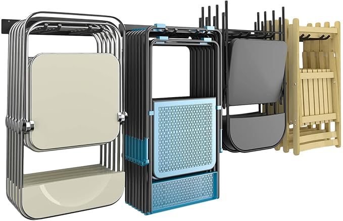 Godboat Garage Storage, Garden Tool Organizer, 4 Hooks Yard Organization, Garage Shelving Wall Mount, Heavy-Duty Garage Organizer, Cool Gadgets & Gifts for Dad, Men, Fathers Day, Max Load 320 Lbs