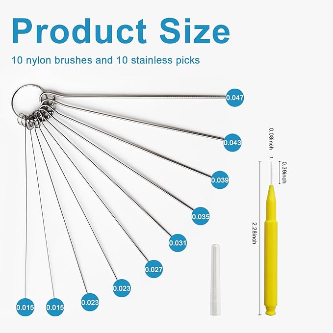 Multiplesize Showerhead Cleaner Tools, Shower Head Cleaning Brushes Small Hole, Handheld Showerhead Cleaner Anti-Clogging Cleaning Brush for Bathroom Small Hole Gap Nozzle Window Slot