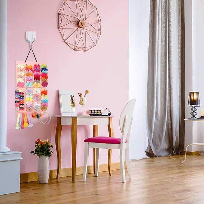 Hairband Claw Clips Storage Holder, Hanging Hair Clips Stand for Wall, Door, Closet - Display for Teen Girls & Women