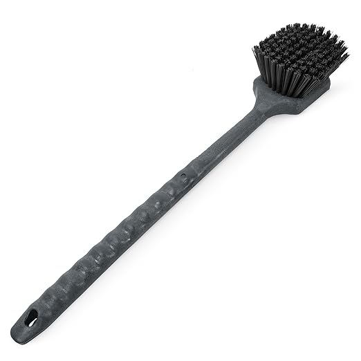SPARTA 40501EC03 Plastic Large Scrub Brush, Kitchen Brush, Utility Brush With Long Handle For Cleaning, 20 Inches, Black, (Pack of 6)