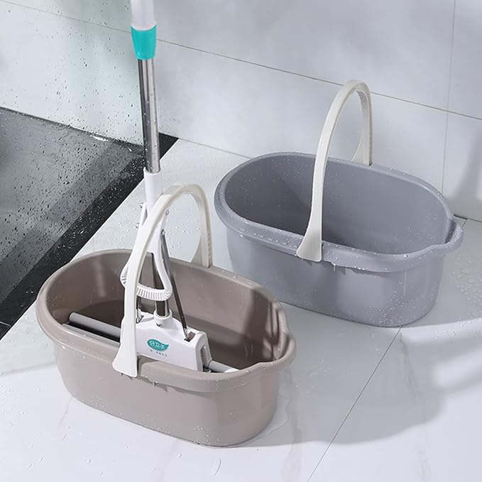 Haundry 4.5 Gallon Cleaning Bucket, Good Grips Household Mop Bucket for Cleaning Supplies, Cleaning Caddy Organizer Basket with Handle, 17.1L, White