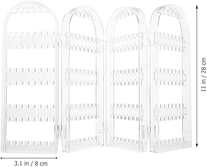 CHILDWEET Acrylic Earring Necklace Display Rack Jewelry Organizer Multi-layer Rotating Jewelry Holder for Home Desktop Storage and Hanging Accessory Organizer