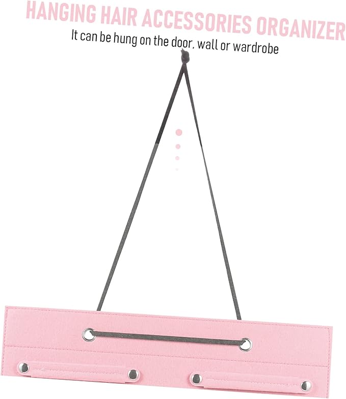 PRETYZOOM Hanging Hair Accessories Organizer Hair Bow Hanging Holder Hairband Bag Display Pouch