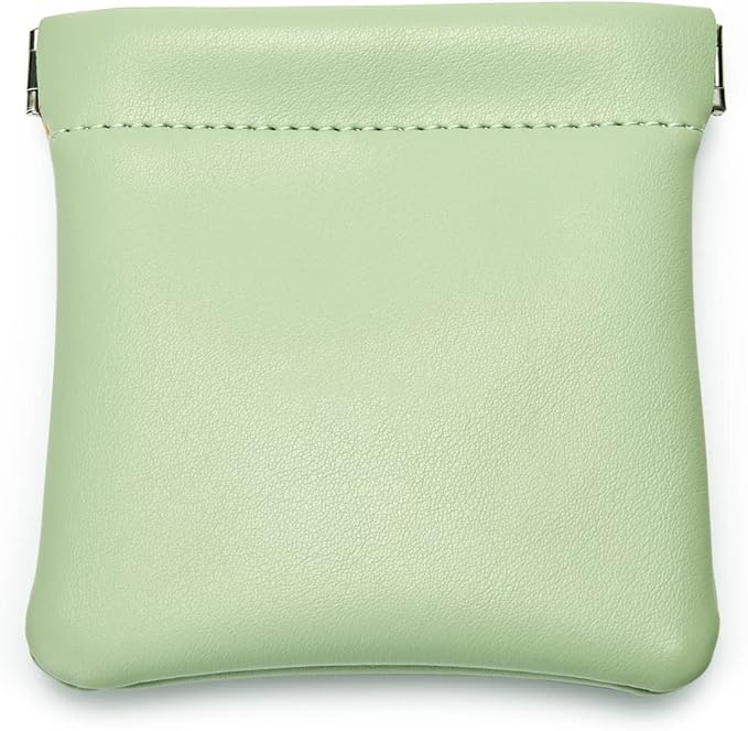 PU Leather Jewelry Travel Bag Leather Jewelry Pouch Christmas,Wedding Party Favor Gift Bag (L, Green)