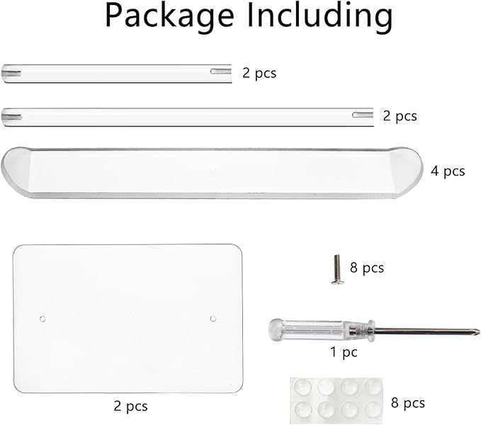 ZEAYEA 2 Pack Acrylic Headband Holder, 2-Tier Clear Hair Hoop Display Stand, Hair Ropes Accessories Storage Organizer Stand for Women and Girls