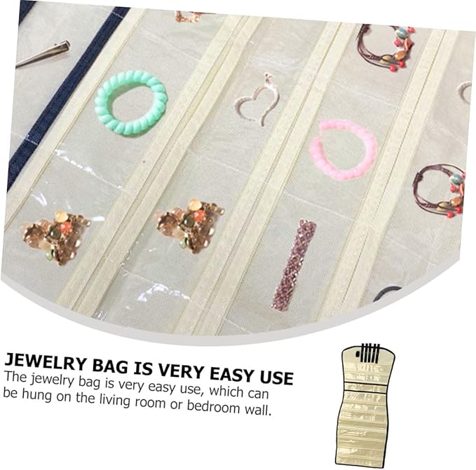 Jewelry Hanging Bag for Home Jewelry Storage Pouch for Necklaces Bracelets and Earrings Versatile Display Organizer for Accessories for Friends