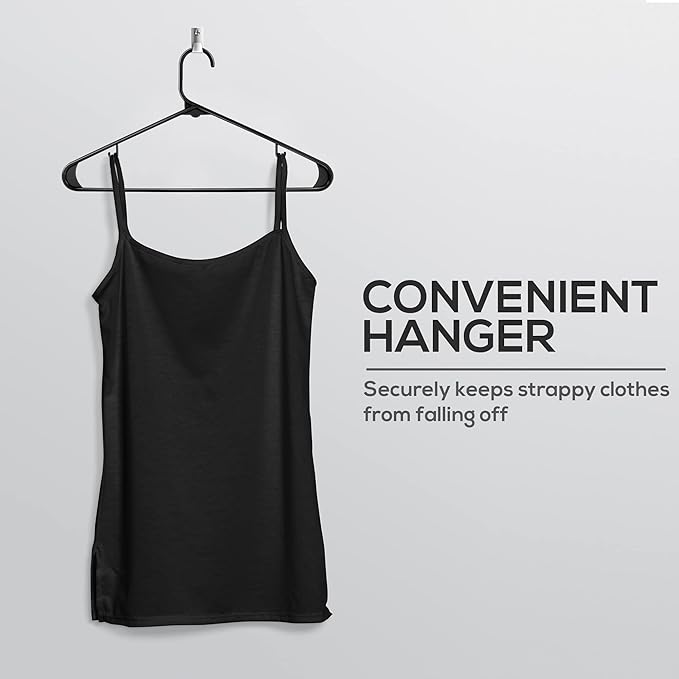 Utopia Home Plastic Hangers 200 Pack - Clothes Hanger with Hooks - Durable & Space Saving (Black)