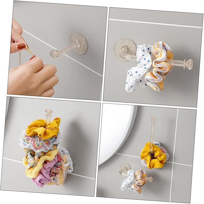 Wall-Mounted Headband Storage Rack Hairband Organizer Hooks for Jewelry and Accessories Display 5.70X2.59X1.57In Durable Hair Rings Holder for Home Decoration
