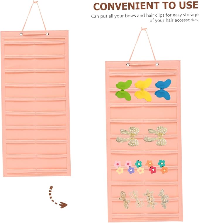 Alipis Wall Hanging Hair Accessories Organizer Claw Clip Storage and Hair Bow Holder for Beautiful Felt Display Rack for Hairpins Glasses and Necklaces for Mother