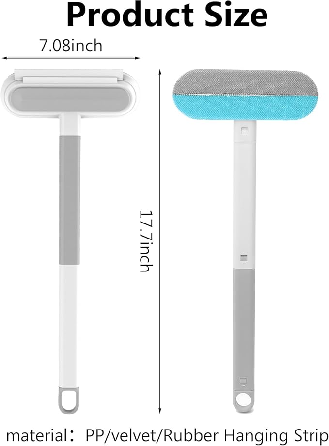 2 PCS Screen Cleaner Brush, 4-in-1 Window Mesh Cleaning Tool, Wet and Dry Dual-Use