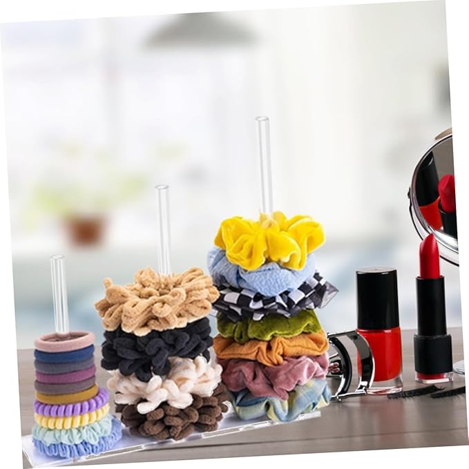 Acrylic Hair Tie Holder Stand Scrunchie Rack Jewelry Storage Hair Accessories Organizer