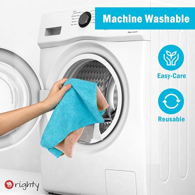 Orighty Microfiber Cleaning Cloth, 12 Pack Microfiber Towels for Cars, Highly Absorbent Car Cleaning Supplies, Lint Free Cloths Clean Rags for Car Care, House, Kitchen, 12x12 inch, Grey