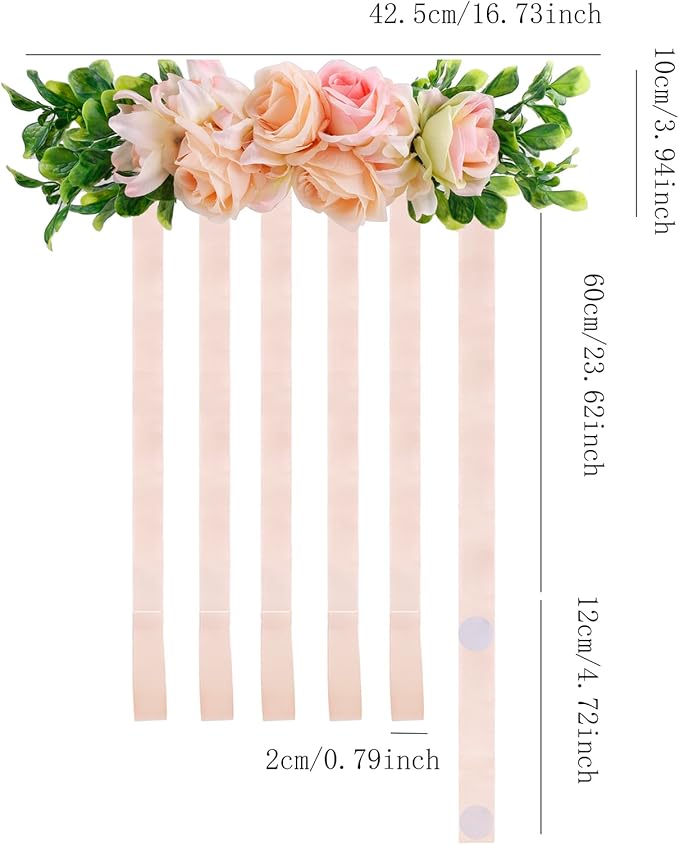 Hair Bows Holder Headband Organizer for Girls,Baby Hair Accessories Organizer Hair Clips Hanger Storage with Hooks, Wall Hanging Decor for Nursery Room (FB-GJ-Pink, JS95*38CM)