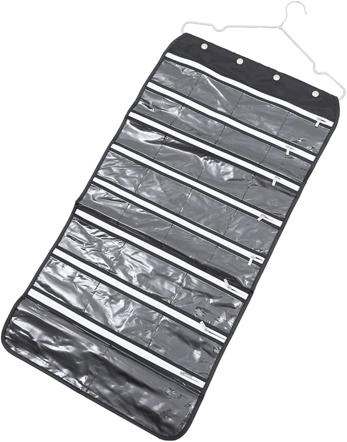 Double-side Hanging Pouch Jewelry Storage Bag Hair Accessories Organizer Travel Organizer Bag