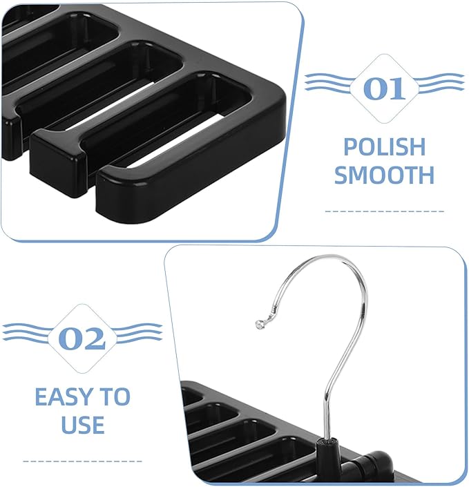 ARTIBETTER 2pcs Belt and Tie Organizer Hangers for Closet Multi-Functional Belt Holder with Scarf Rack Space-Saving Storage for Men’s Neckties Home Closet Accessory Organizer