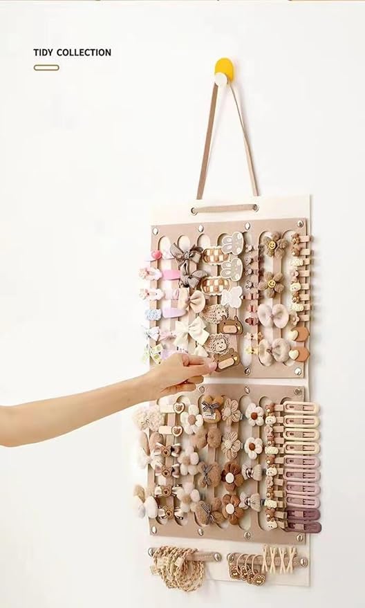 Hanging Claw Clip Organizer for Women Large Capacity Hair Bows Holder Hair Accessories Storage for Sunglasses, Hair Clips, Jewelry, Headbands, Claw Clips Organizer