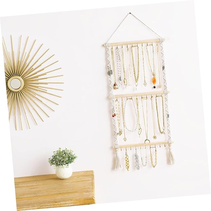 LIFKOME Hanging Hair Accessory Organizer Bow Holder Storage Rack for Hair Clips and Headdresses for Room Decoration