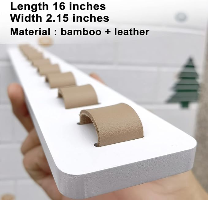 Sunglasses Organizer Wall Mounted Wood Sunglass Holder for Home Glasses Holder/Sunglasses Rack,Home Decor (White-1pcs-long)