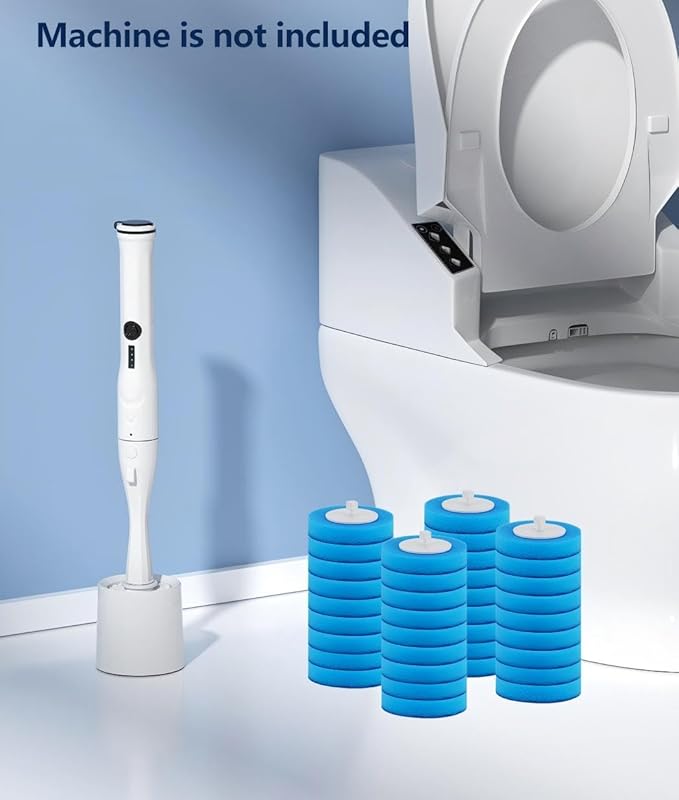 Leebein 36 Refills Disposable Toilet Brush Heads HK-047 Electric Toilet Brush, Machine Not Included