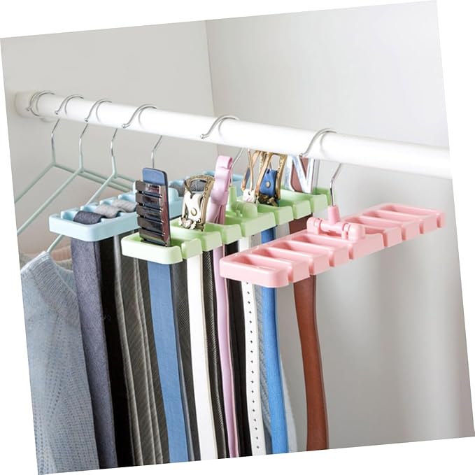 DECHOUS Multifunctional Tie and Belt Hanger Rack Light Green Closet Organizer for Scarves and Accessories Design Holds up to Items Space-Saving Storage for Neckties Belts