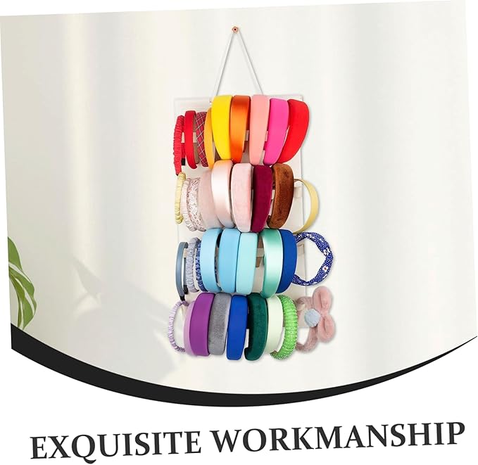 PRETYZOOM 30grids Headband Holder Stand Slots Hair Accessory Organizer Easy to Find Women Girls Hairband Storage Bag Practical Design