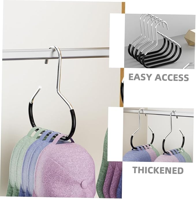 Mobestech 10pcs Non- Tie and Scarf Hanger Multi-Function Closet Organizer for Neckties Shawls and Scarves Design for Effortless Access and Marks