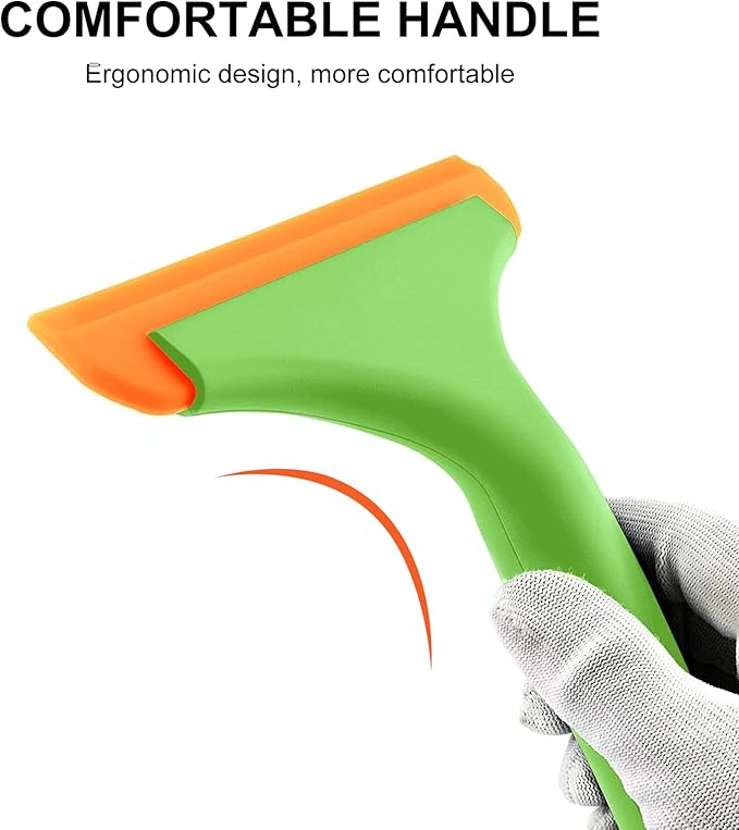 SetSail Shower Squeegee for Glass Doors Small Squeegee for Shower Glass Door Mini Silicone Window Squeegee for Car Windshield Cleaning, Green