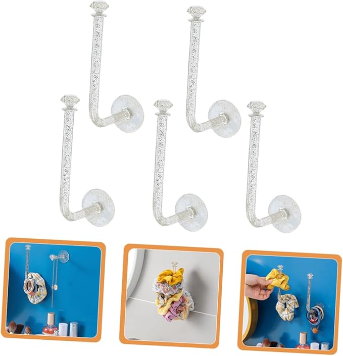 5 Pcs Hair Tie Storage Rack Stick Hair Accessory Organizer for Women Hairband Organizer Hair Tie Organizers Hair Tie Container Hair Accessories Holder Scrunchie Organizer Acrylic