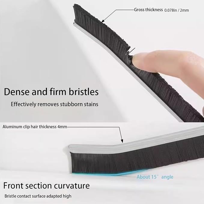 4-Piece Multi-Purpose Crevice Cleaning Brush, Household Hard Bristle Narrow Brush Head Crevice Cleaning Tool