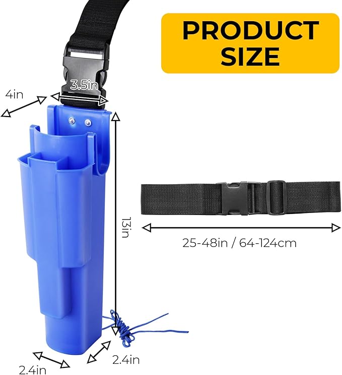 Window Cleaning Side Bucket On a Belt Holster Holds 3 Squeegees and a Washer
