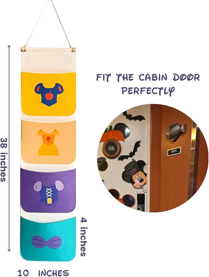 Princess Ear Organizer Hanging Headband Holder for Minnie Ears, Display & Storage for Disney Accessories, Holds Up to 8–10 Ears, Princess Room Decor