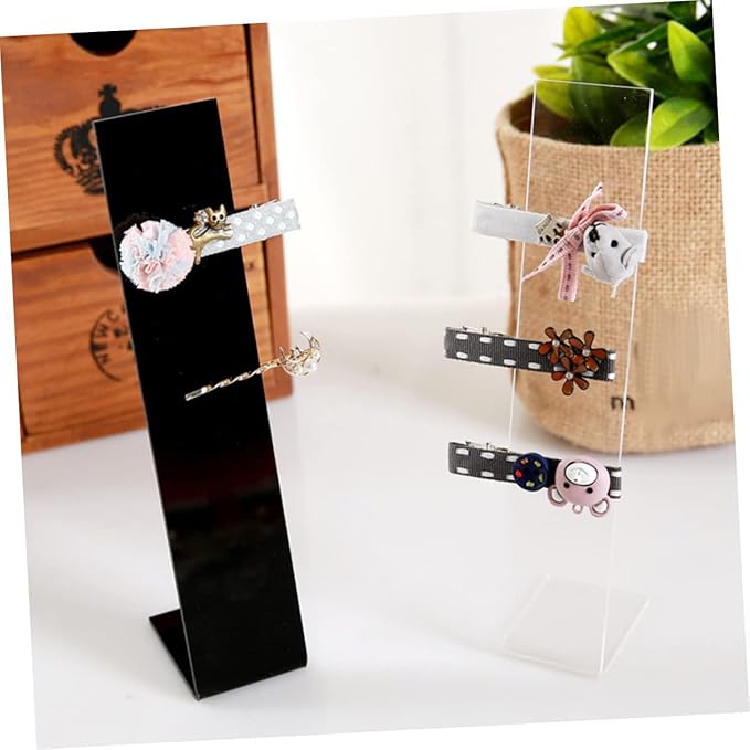 4pcs Acrylic Hair Clip Display Stand Organizer for Hairpins Barrettes Clips Compact Storage for Home Shops and Boutiques