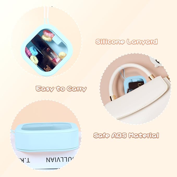 Hair Tie Organizer, Small Portable Hair Accessories Storage Can Be Stackable Or Hung On The Wall, Small Items Holder Hair Tie Organizer for Jewelry Hair Stuff Hair Clip Cotton Swab