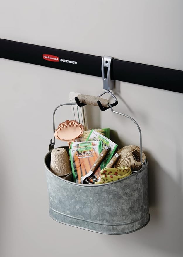 Rubbermaid FastTrack Cord Hook Garage Organization and Storage Heavy Duty Storage for Coolers/Cords/Ropes/Hoses
