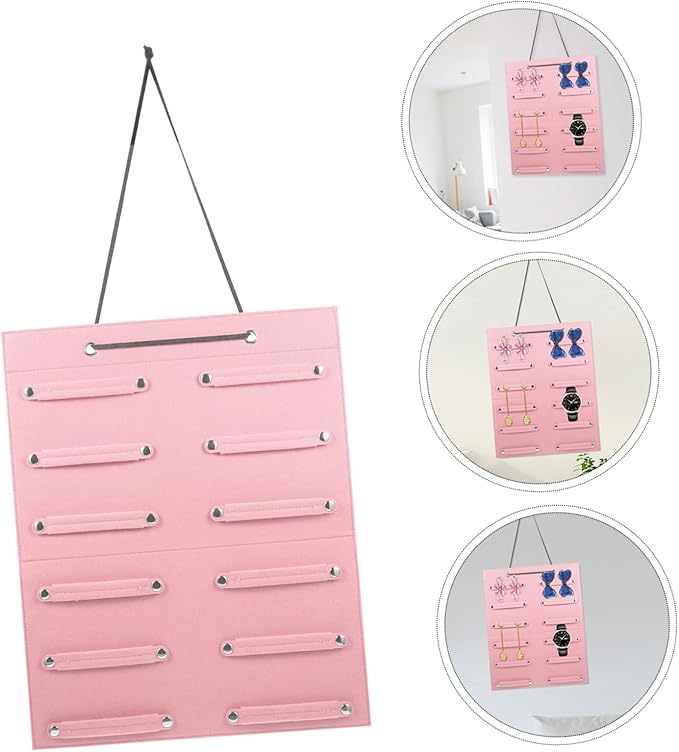 PRETYZOOM Hanging Hair Accessories Organizer Hair Bow Hanging Holder Hairband Bag Display Pouch