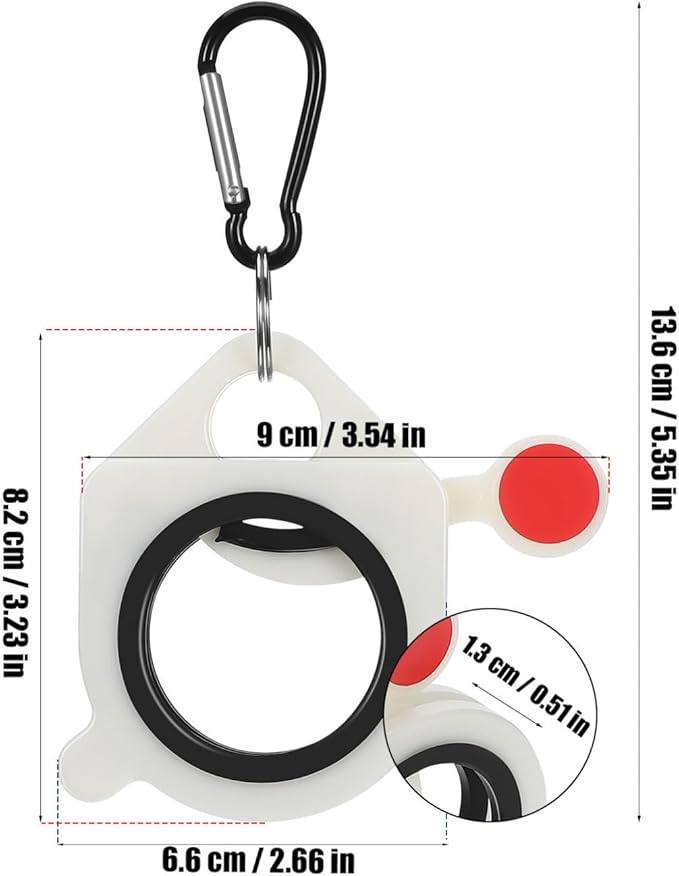 Uonlytech Zip Tie Holder Organizer with Glow in the Dark Feature and Carabiner Attachment for Tool Belt Portable Cable Tie Storage Large Capacity Easy Cable Management
