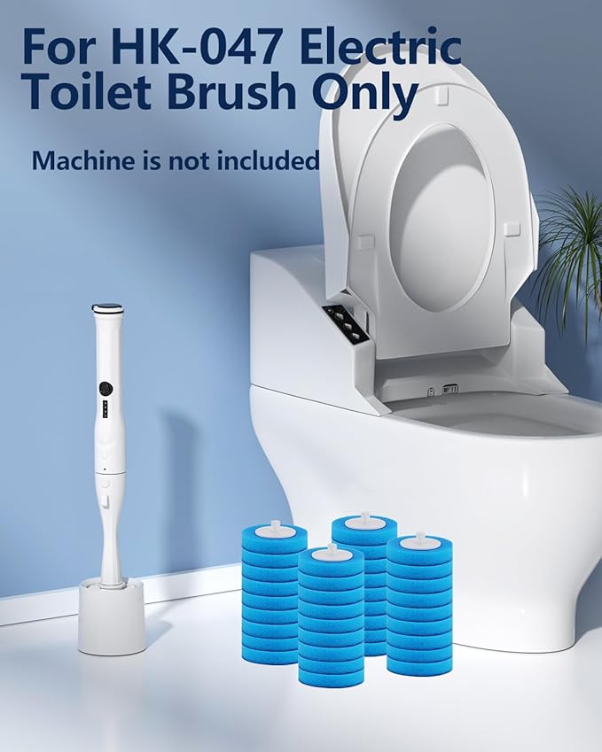 Leebein 36 Refills Disposable Toilet Brush Heads HK-047 Electric Toilet Brush, Machine Not Included