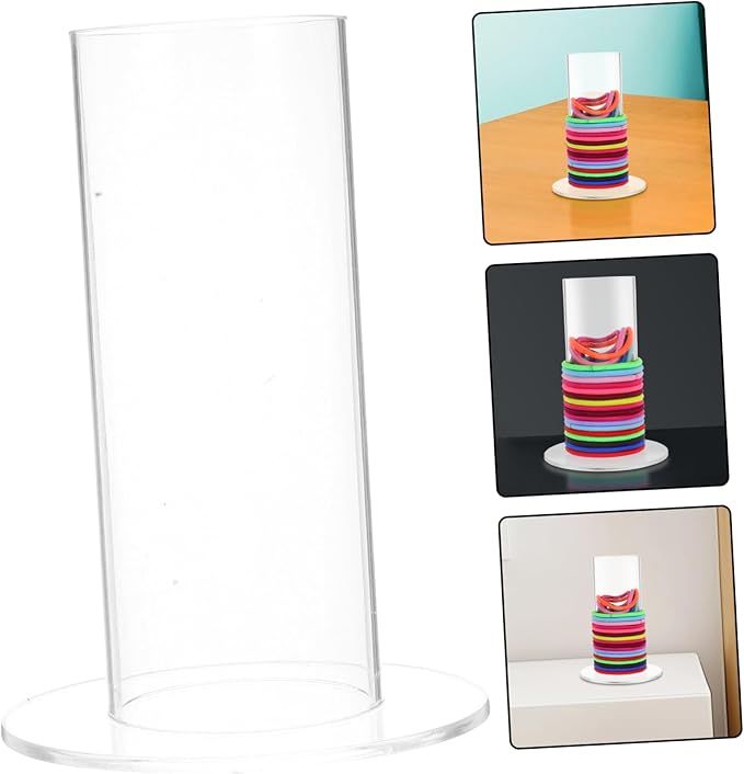 SAFIGLE Scrunchie Holder Stand for Hair Ties and Bracelets Hair Accessories Organizer Compact Vertical Display Rack for Spaces Height Design
