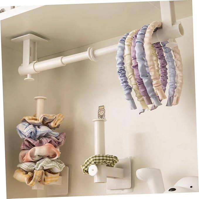 LIFKOME 2pcs Wall-mounted Hair Accessories Organizer Hook Storage for Hair Ties and Scrunchies Installation Stylish and Durable Design
