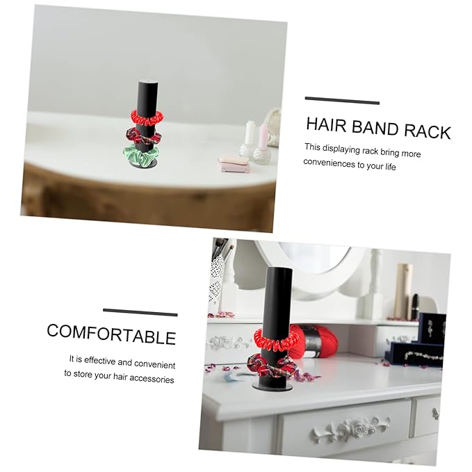 Hair Tie Display Stand Acrylic Jewelry Rack Scrunchie Holder Women's Hair Accessories Organizer