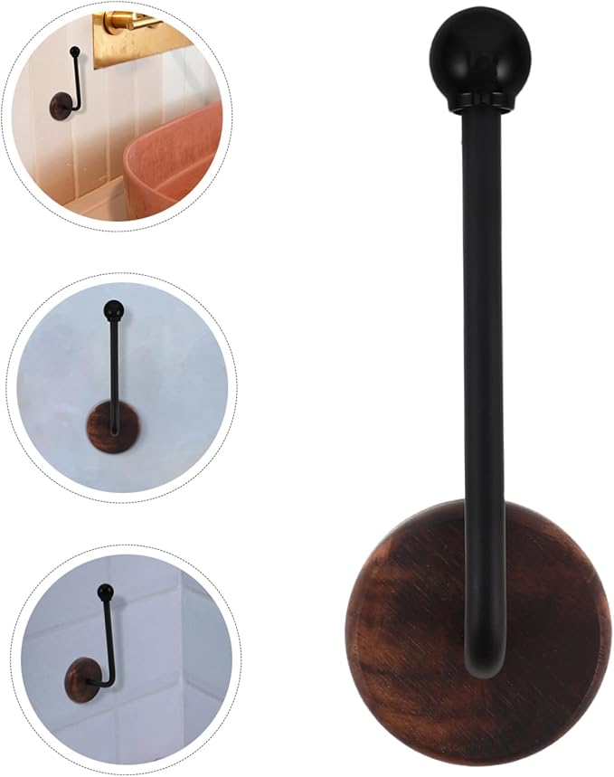 Homoyoyo Wall Mounted Hair Tie Organizer Rack No Drill Wooden Headband Holder for Hair Accessories Stylish Bands Storage for Scrunchies and Items