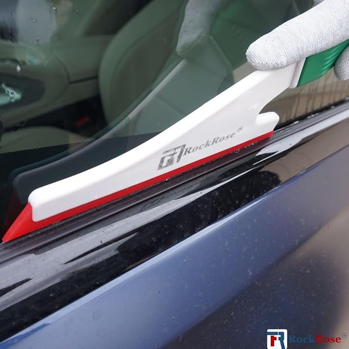 Doctor Stroke Squeegee: Auto Car Building Flat Glass Window Cleaning Wiper - Flat Glass Tint Vinyl Car Wrapping Scraper Windshield Wash Tool (Pack of 1, Red)