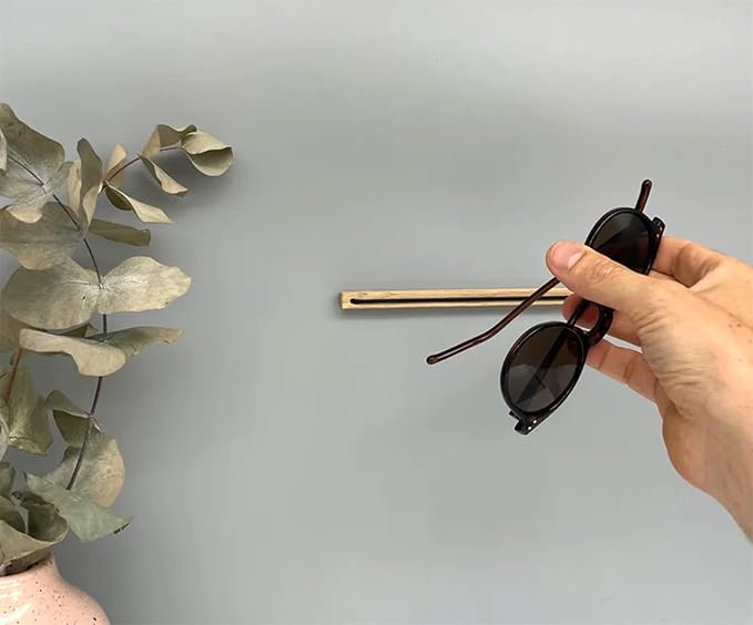 3PCS Wooden Sunglass Holder for Wall - Eyeglass Holder for Home, Wall-Mounted Sunglass Rack Stand - Keep your Reading Glasses, and Sunnies Organized and within Reach