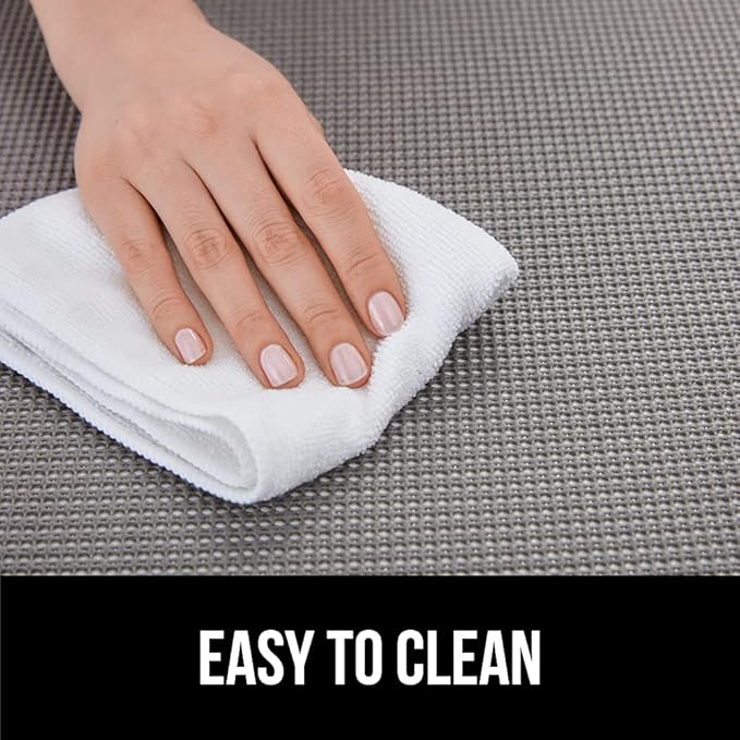 GORILLA GRIP powerGRIP Drawer Shelf and Cabinet Liner, Thick Strong Hold, Non-Adhesive Liners Protect Kitchen Cabinets and Cupboard, Bathroom Drawers, Easy Install, Breathable Mat, 12" x10', Gray