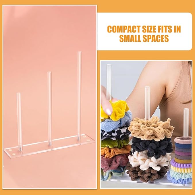 Hair Tie Display Stand Acrylic Scrunchies Holder Hair Accessories Organizer
