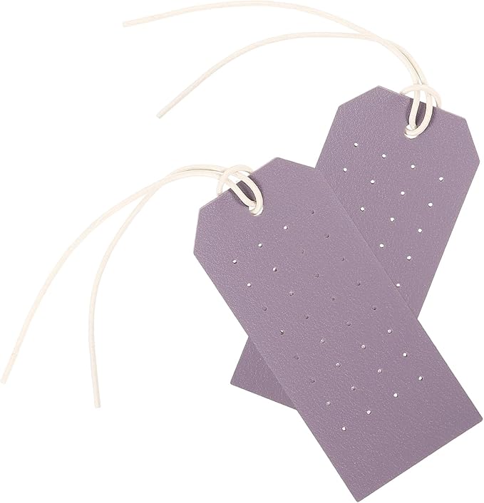 Pu Leather Earring Card Holder Double-sided Earring Display Stand Organizer for Travel Jewelry Storage 2pcs Purple Portable Accessory Organizer